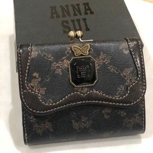 Authentic Anna Sui Leather Compact Wallet